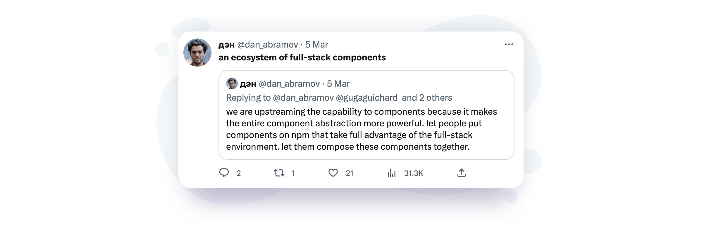 An ecosystem of full-stack components 